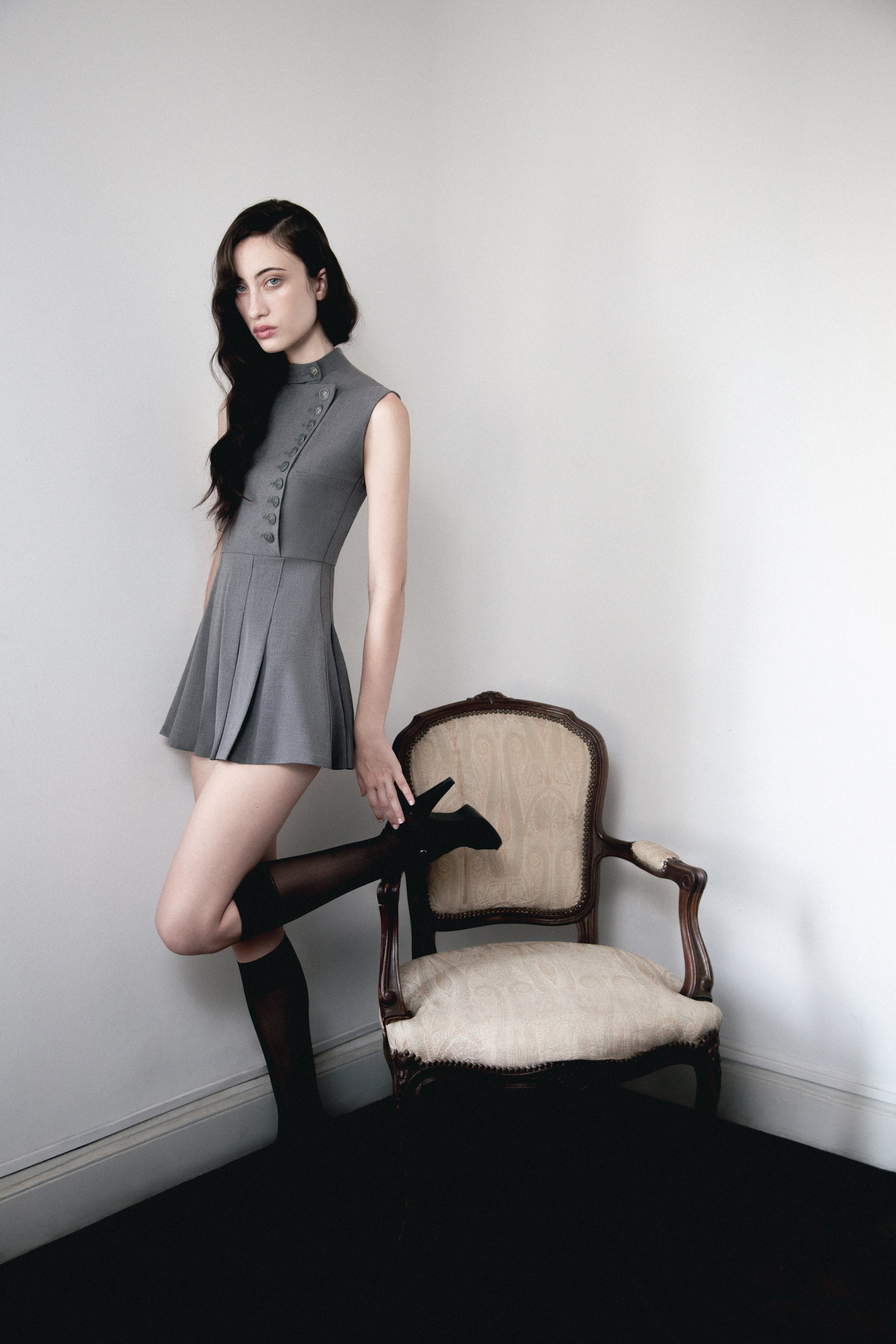 Uniform Pleated Dress