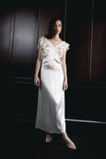 Nocturne — Lace Silk Dress Cream