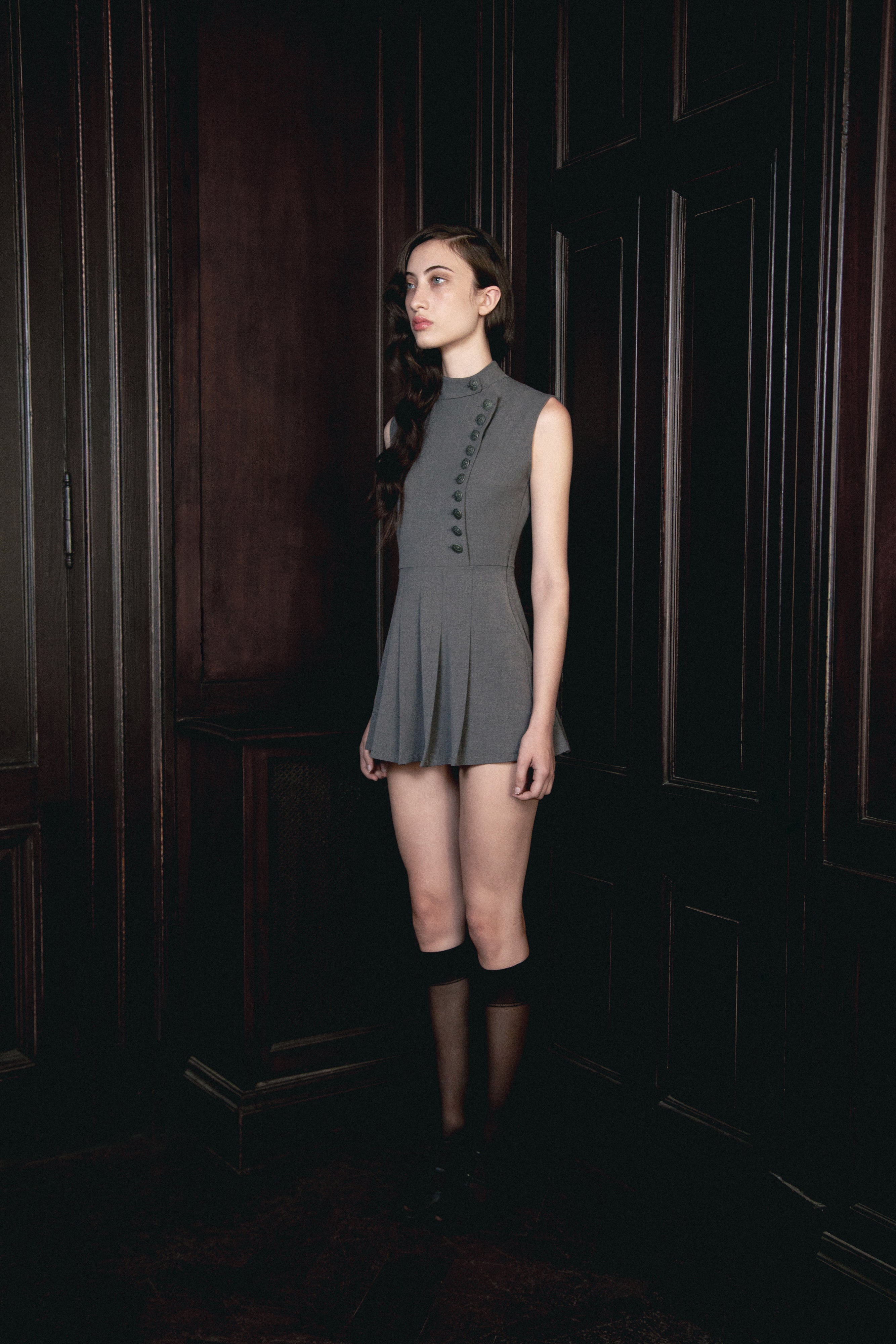 Uniform Pleated Dress